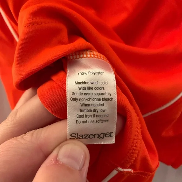 Slazenger Tech Golf Polo, Athletic Tee, Orange - Picture 4 of 13
